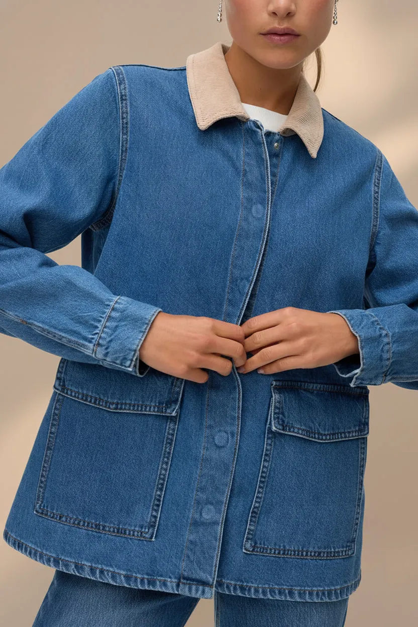 Kinsale | Blue Denim Jacket with Front Pockets sold by Boutique 1861 product image thumbnail 2