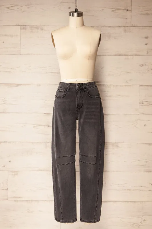 Singleton | Washed Grey Barrel-Leg Jeans sold by Boutique 1861