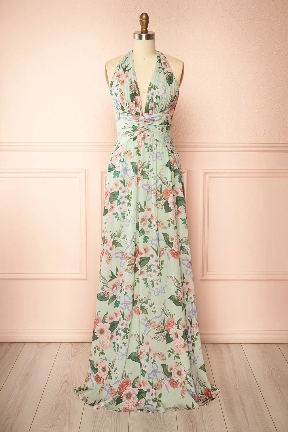 Seojun | Maxi Floral Halter Dress sold by Boutique 1861