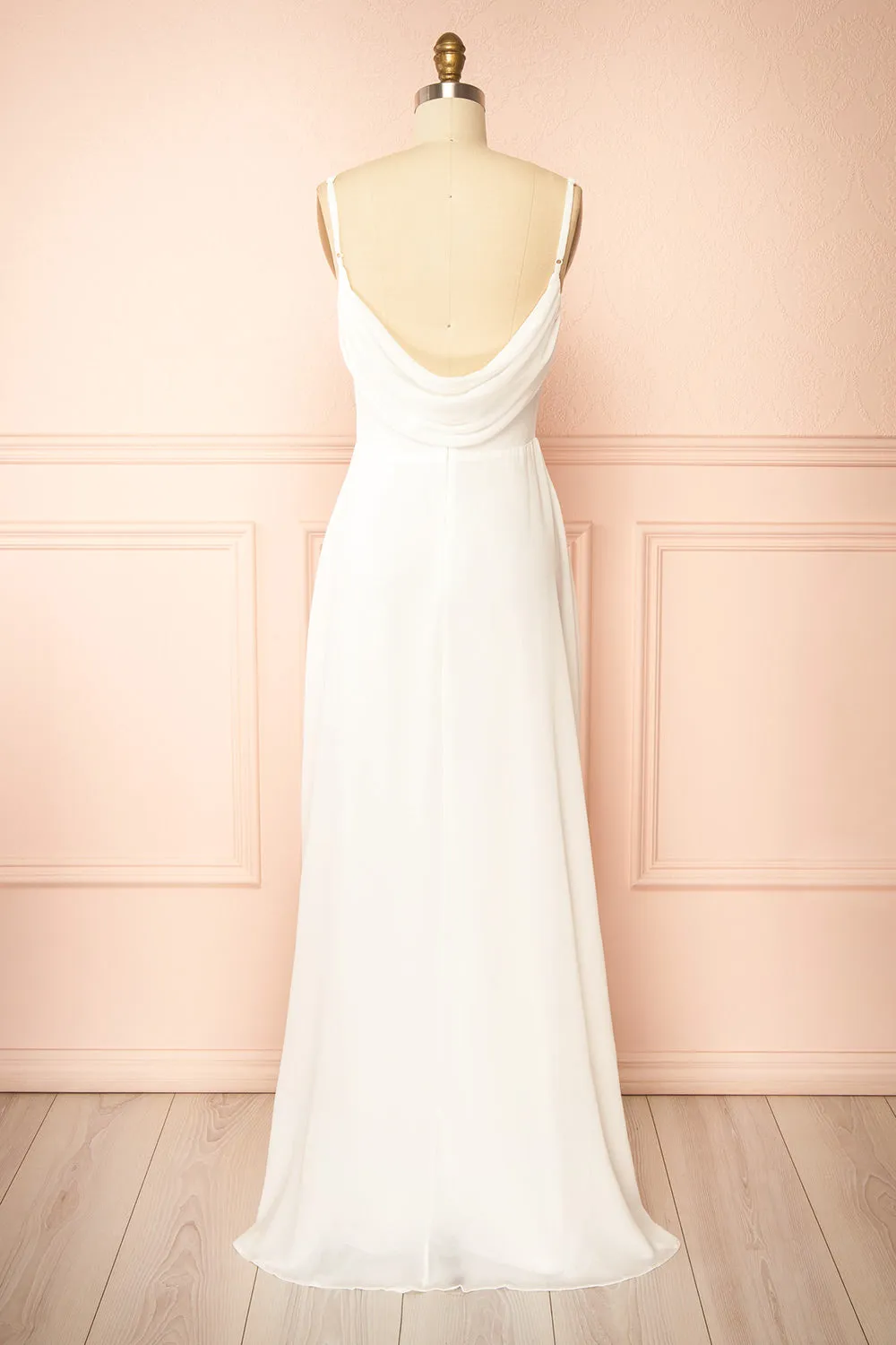 Khiara White | A-Line Maxi Wedding Dress with Lace sold by Boutique 1861 product image thumbnail 3