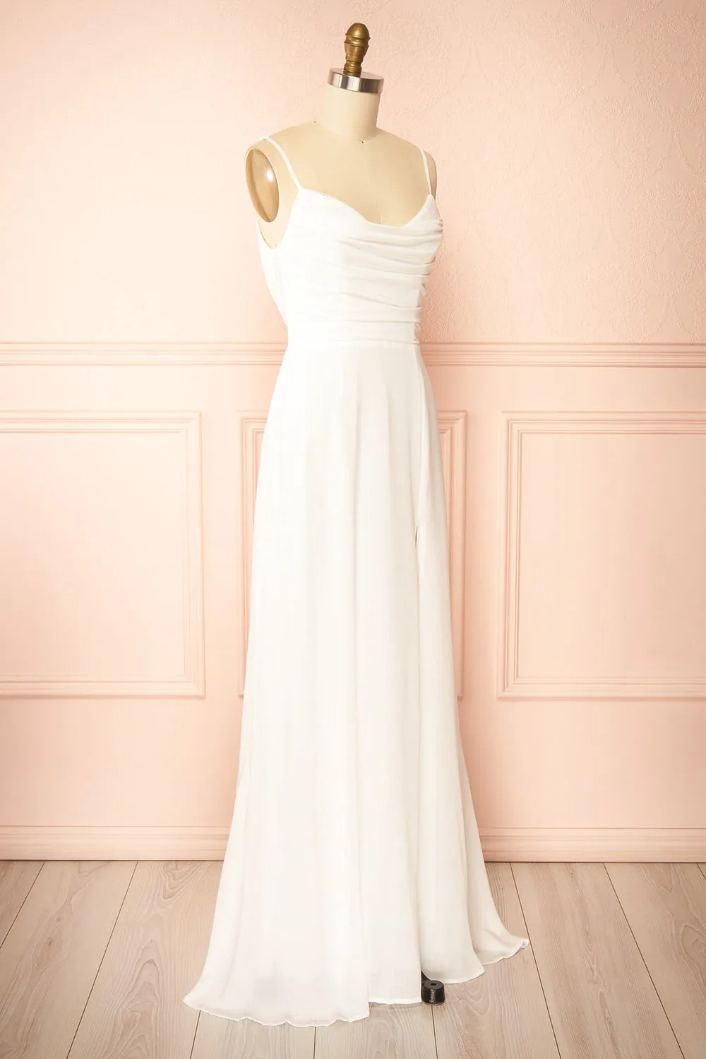 Khiara White | A-Line Maxi Wedding Dress with Lace sold by Boutique 1861 product image thumbnail 5