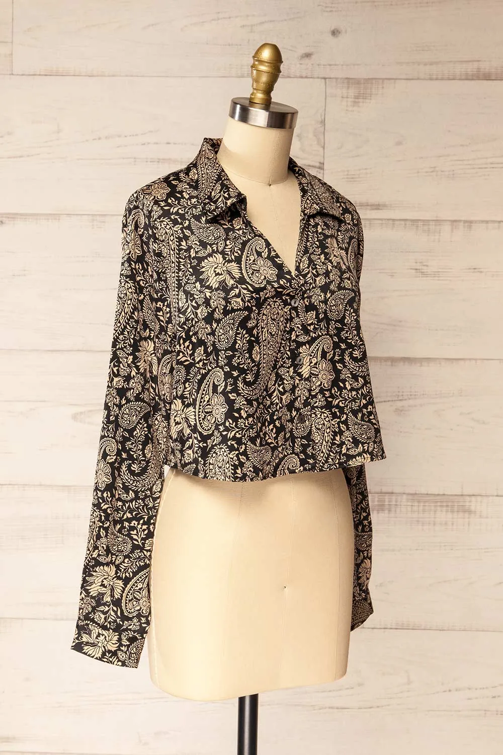 Kalyan | Cropped Paisley Print Shirt sold by Boutique 1861 product image thumbnail 3