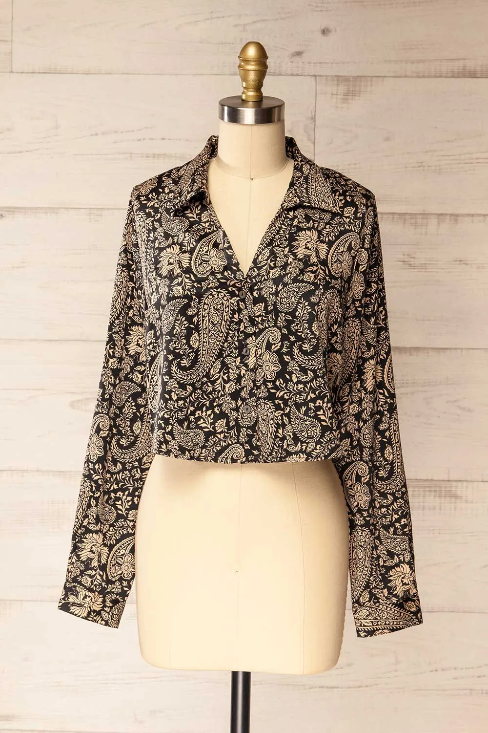 Kalyan | Cropped Paisley Print Shirt sold by Boutique 1861