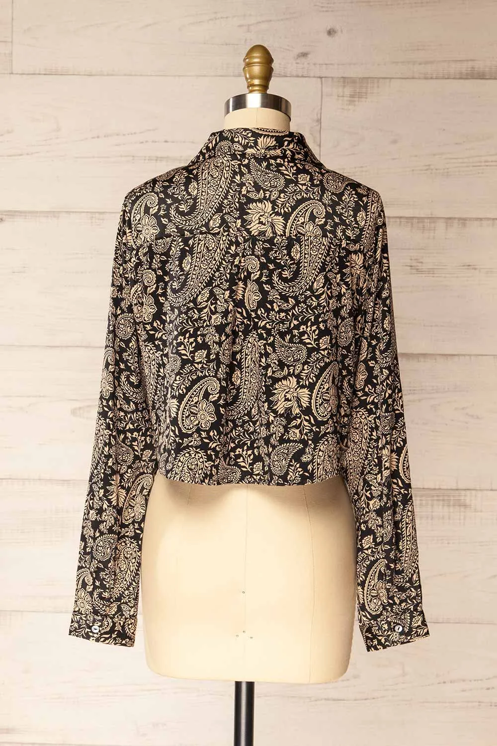 Kalyan | Cropped Paisley Print Shirt sold by Boutique 1861 product image thumbnail 5