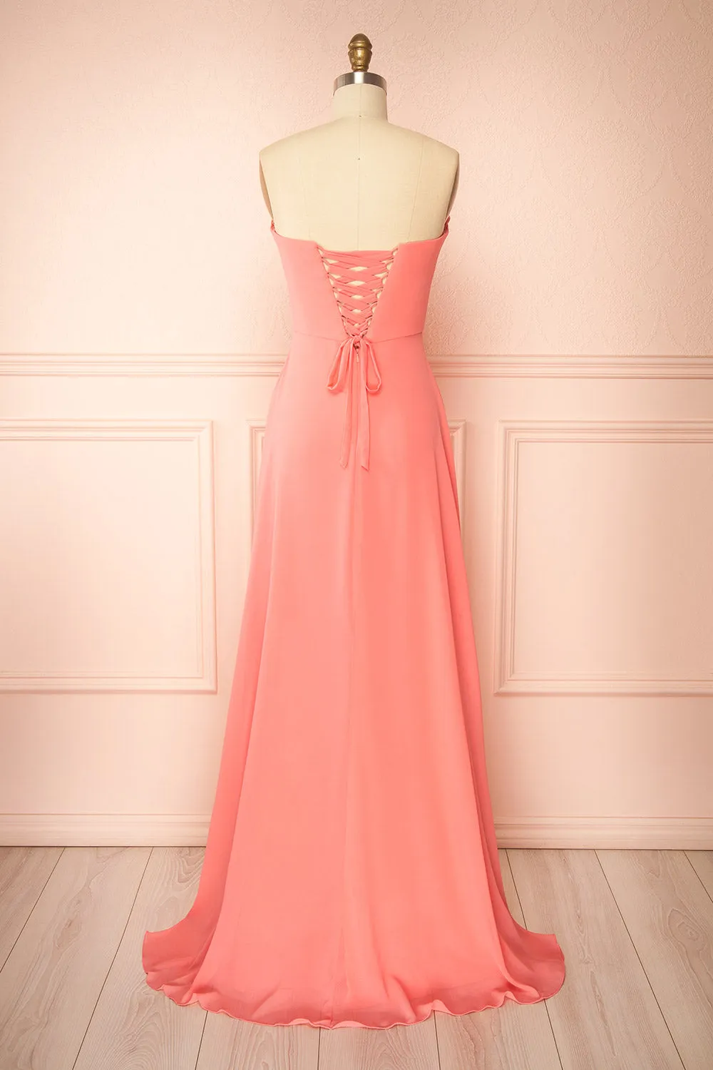 Janie Coral | Chiffon Maxi Dress with Sweetheart Neckline sold by Boutique 1861 product image thumbnail 4
