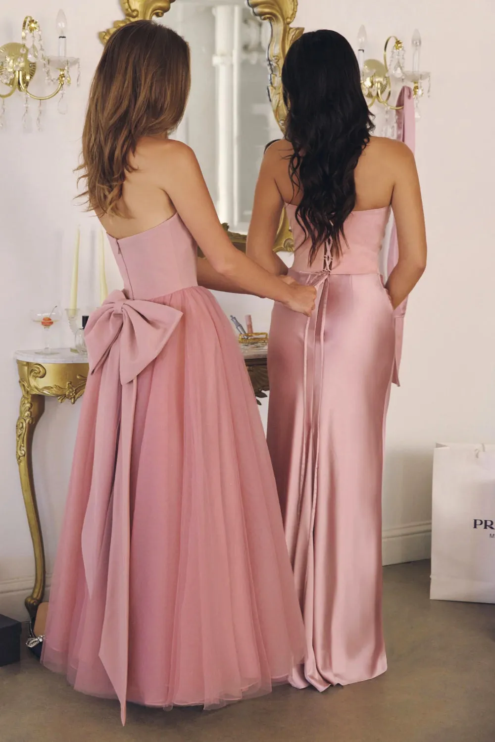 Makoto Pink | Maxi Strapless A-Line Dress sold by Boutique 1861 product image thumbnail 2