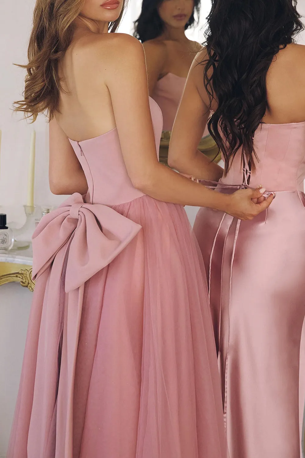 Makoto Pink | Maxi Strapless A-Line Dress sold by Boutique 1861 product image thumbnail 3