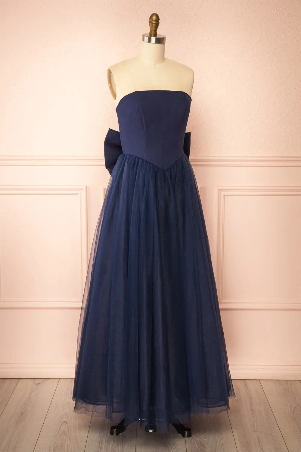 Makoto Navy | Maxi Strapless A-Line Dress sold by Boutique 1861 product image thumbnail 4