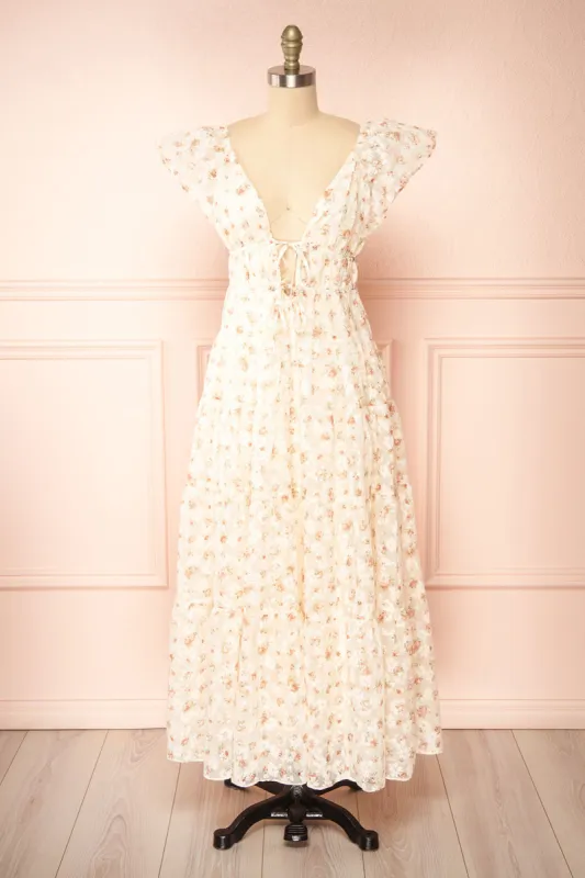 Deerla | Floral Midi Dress w/ Ruffles sold by Boutique 1861
