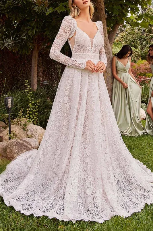 Katina | Lace Bridal Dress with Removable Sleeves sold by Boutique 1861