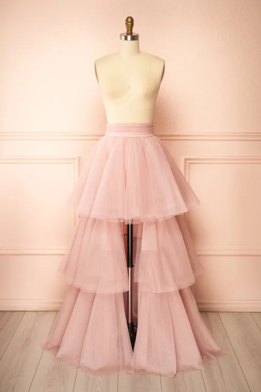 Bettany | Pink Tiered Tulle Skirt sold by Boutique 1861