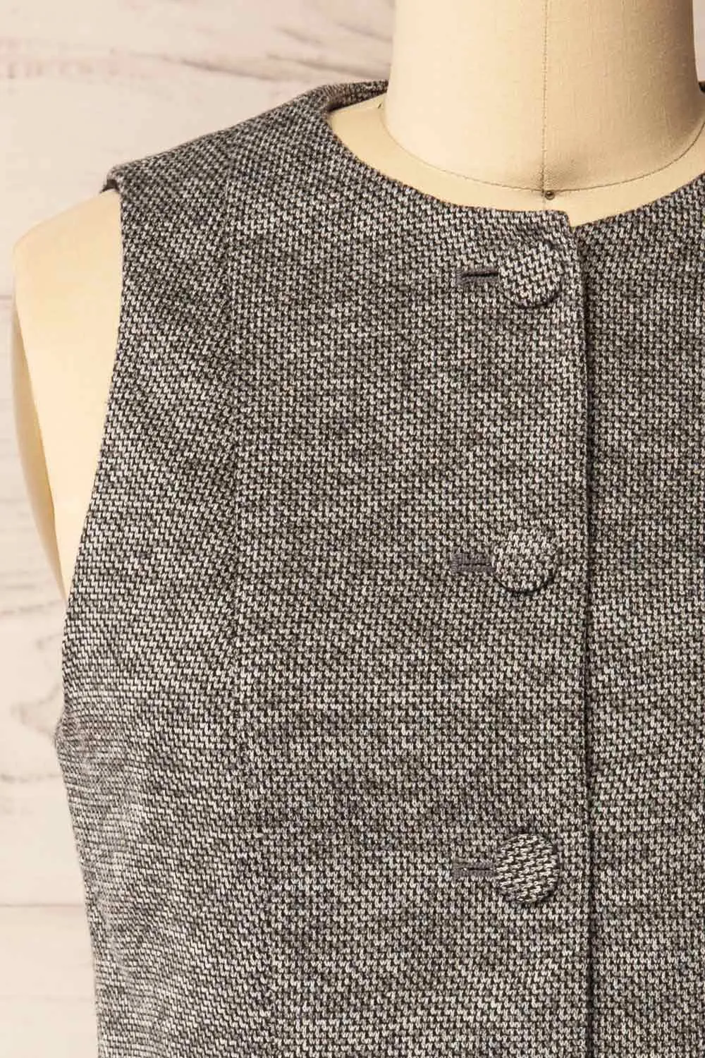 Vellore Grey | Tailored Buttoned Vest sold by Boutique 1861 product image thumbnail 5