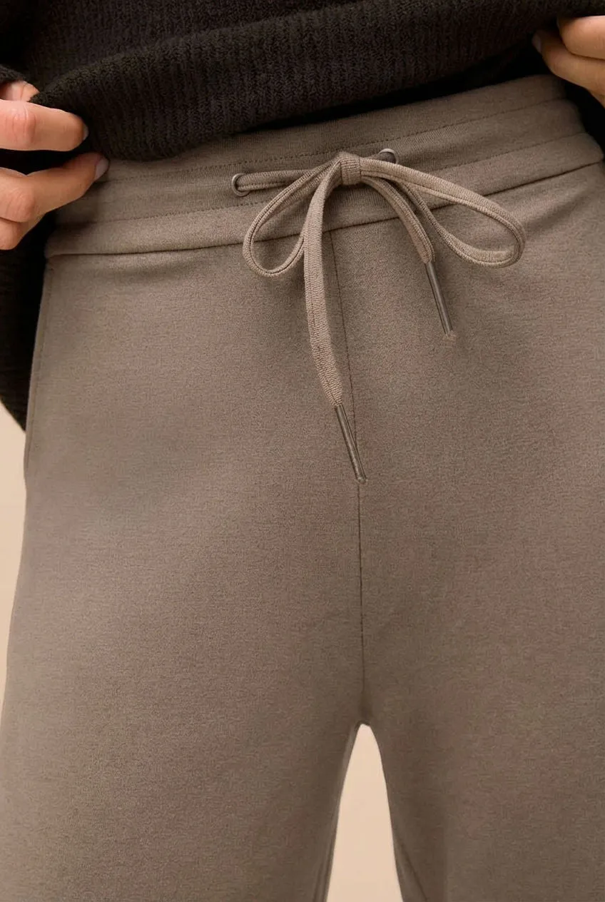 Daman Taupe | Wide Leg Pants with Drawstring sold by Boutique 1861 product image thumbnail 3