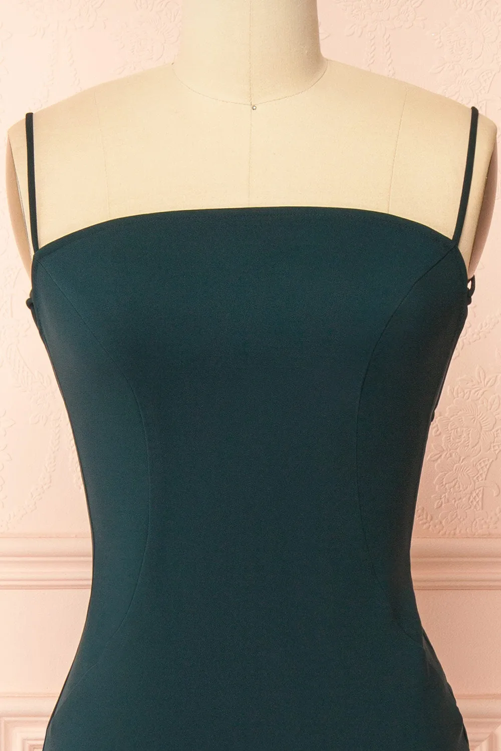 Arannia Green | Fitted Midi Dress with Laced Back sold by Boutique 1861 product image thumbnail 4