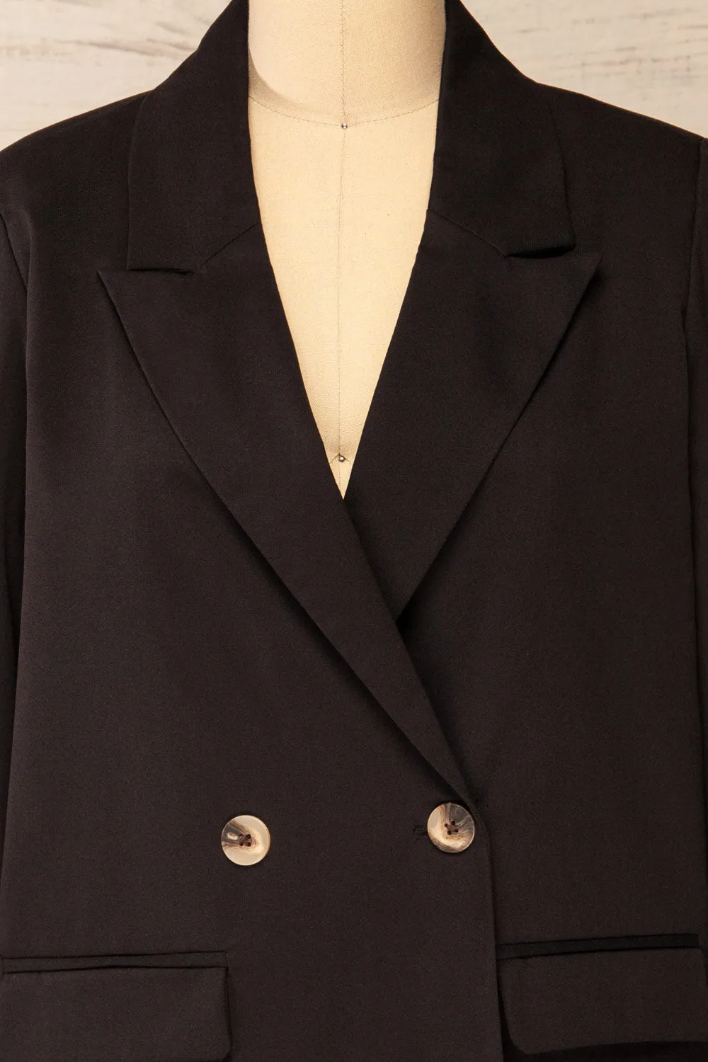 Toledo Black | Oversized Blazer w/ Pockets sold by Boutique 1861 product image thumbnail 5
