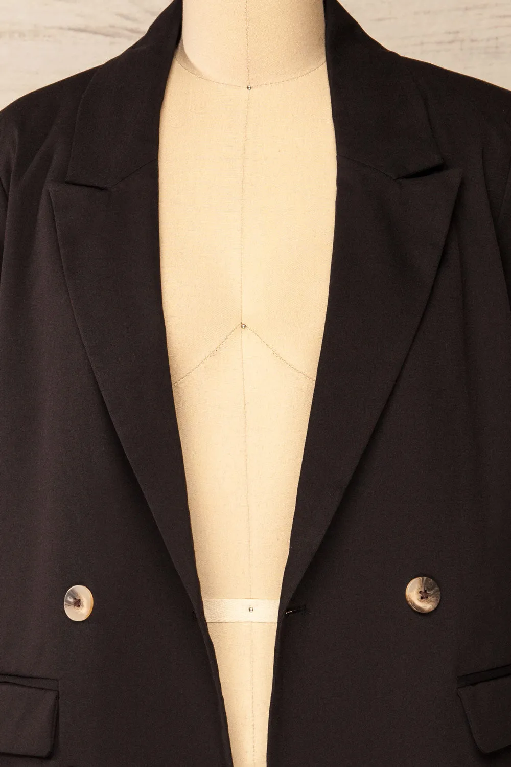 Toledo Black | Oversized Blazer w/ Pockets sold by Boutique 1861 product image thumbnail 3