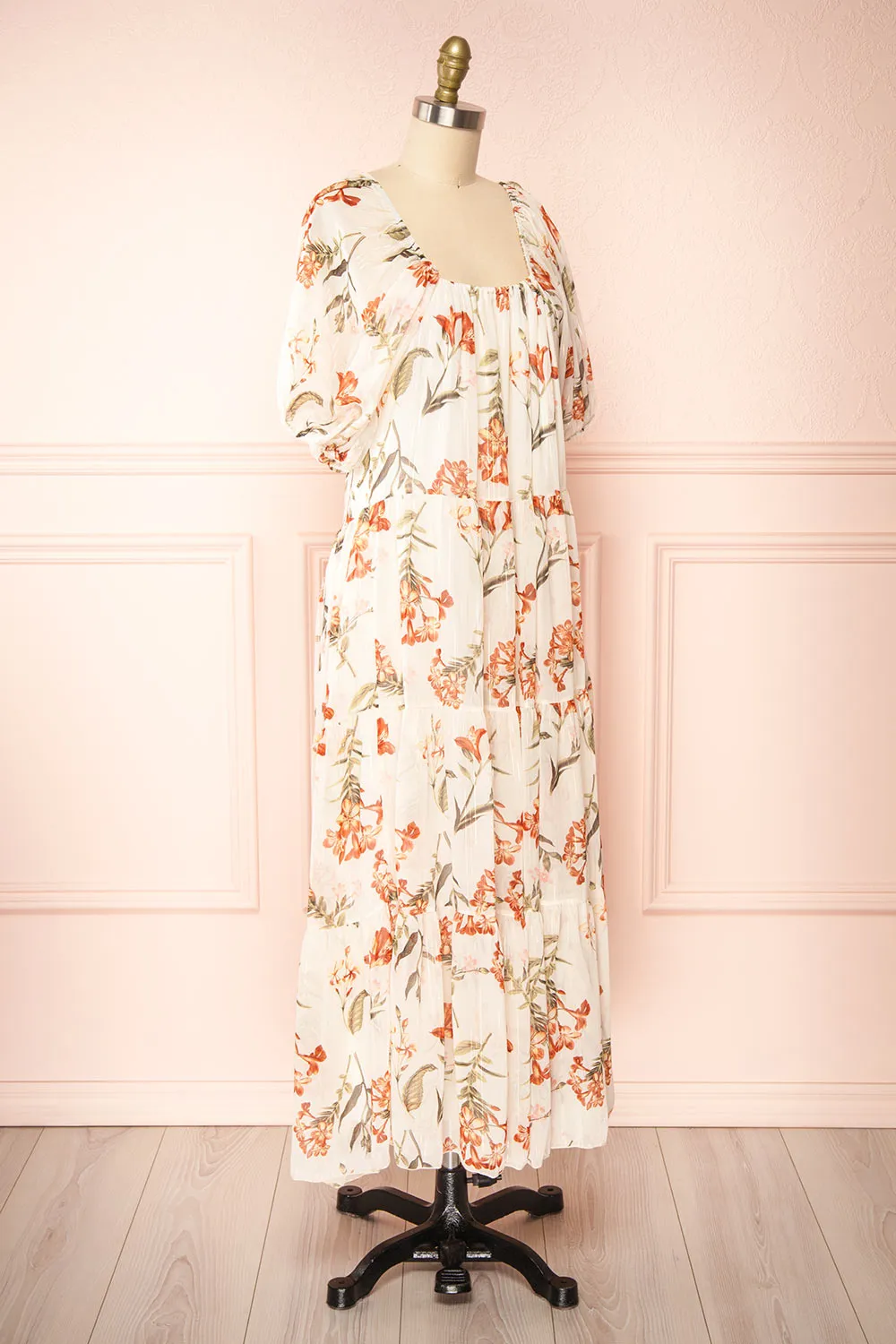 Leyla | Floral Pattern Midi Dress sold by Boutique 1861 product image thumbnail 3