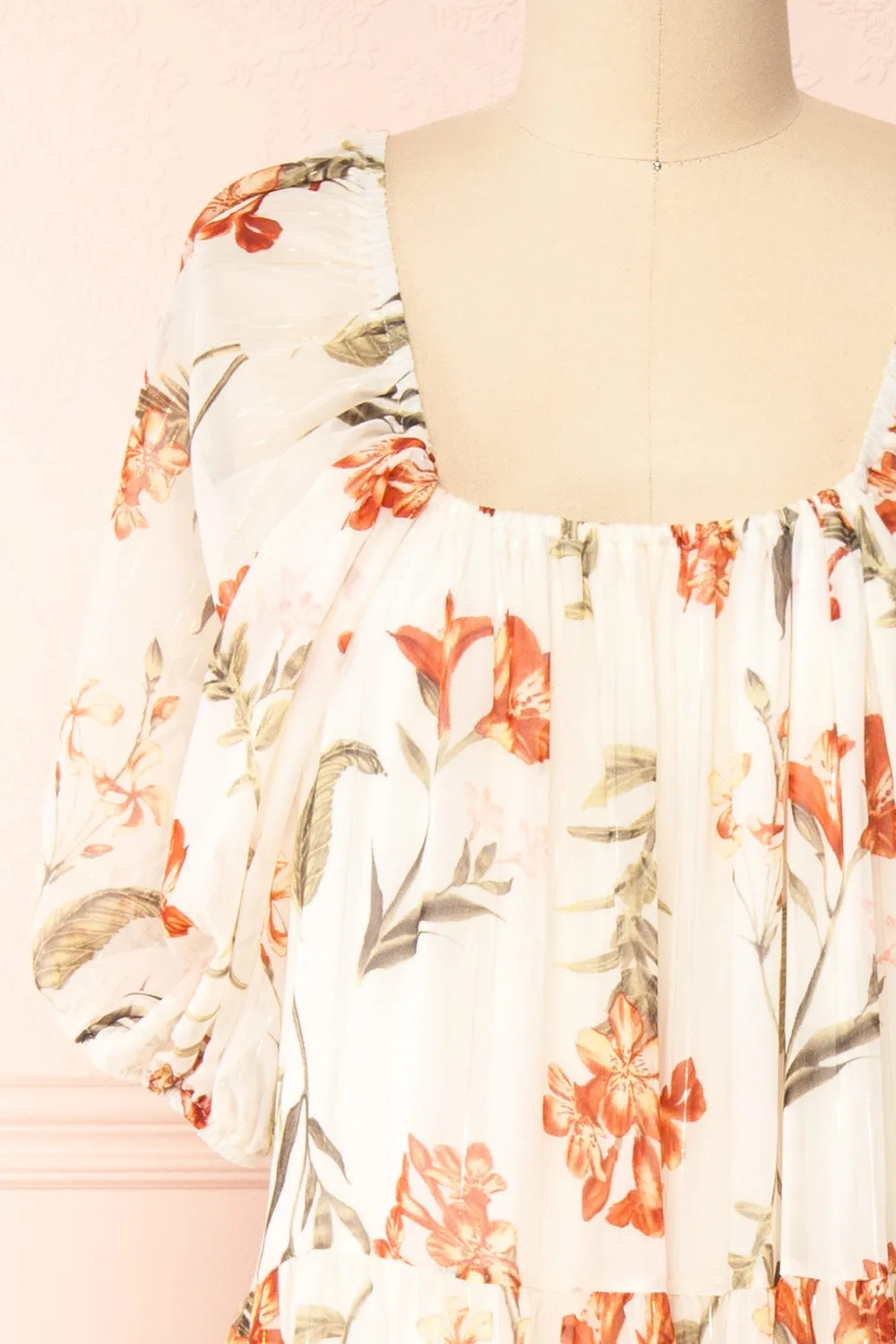 Leyla | Floral Pattern Midi Dress sold by Boutique 1861 product image thumbnail 2