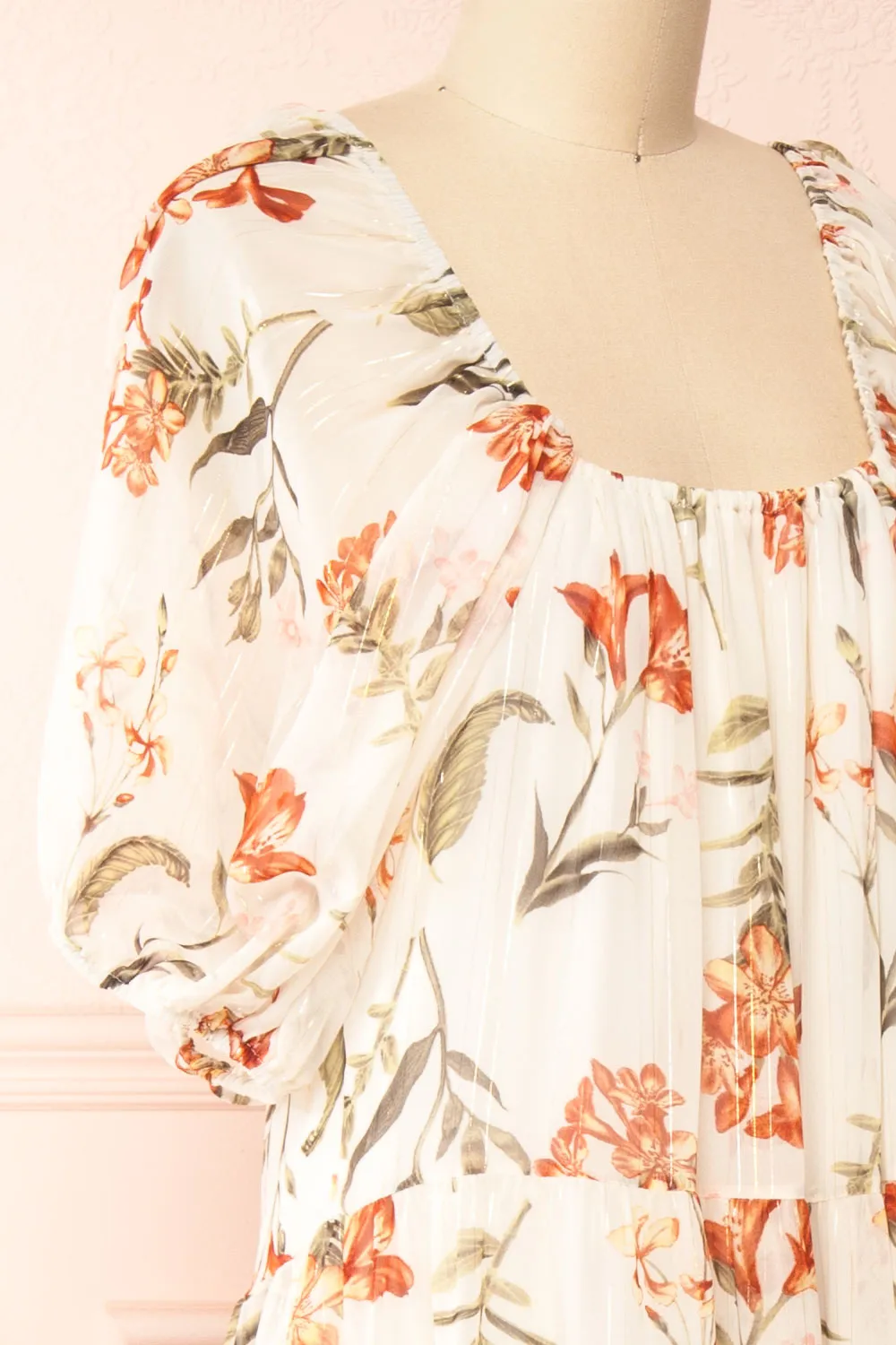Leyla | Floral Pattern Midi Dress sold by Boutique 1861 product image thumbnail 4