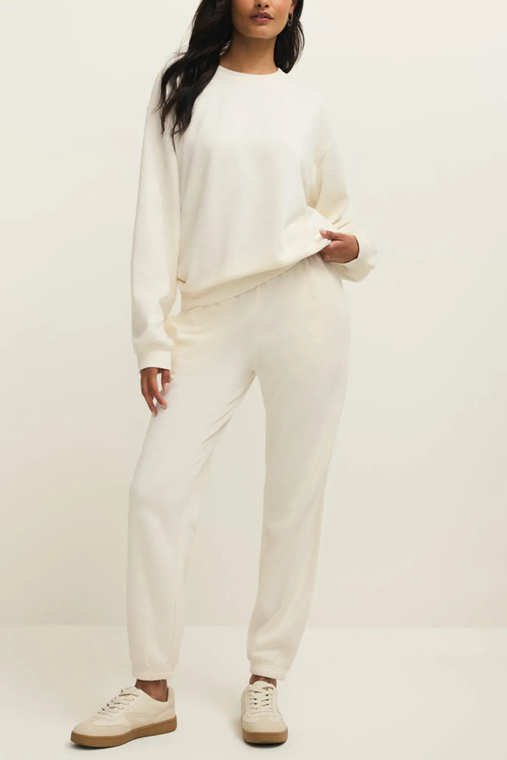 Satara | White Wide Leg Jogger Pants sold by Boutique 1861 product image thumbnail 3