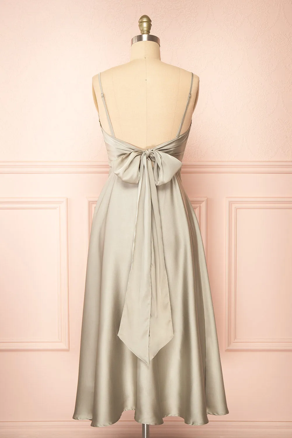 Prudence Sage | Tie-Back Midi Dress sold by Boutique 1861 product image thumbnail 5