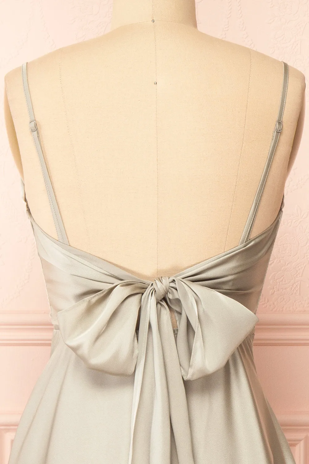 Prudence Sage | Tie-Back Midi Dress sold by Boutique 1861 product image thumbnail 4