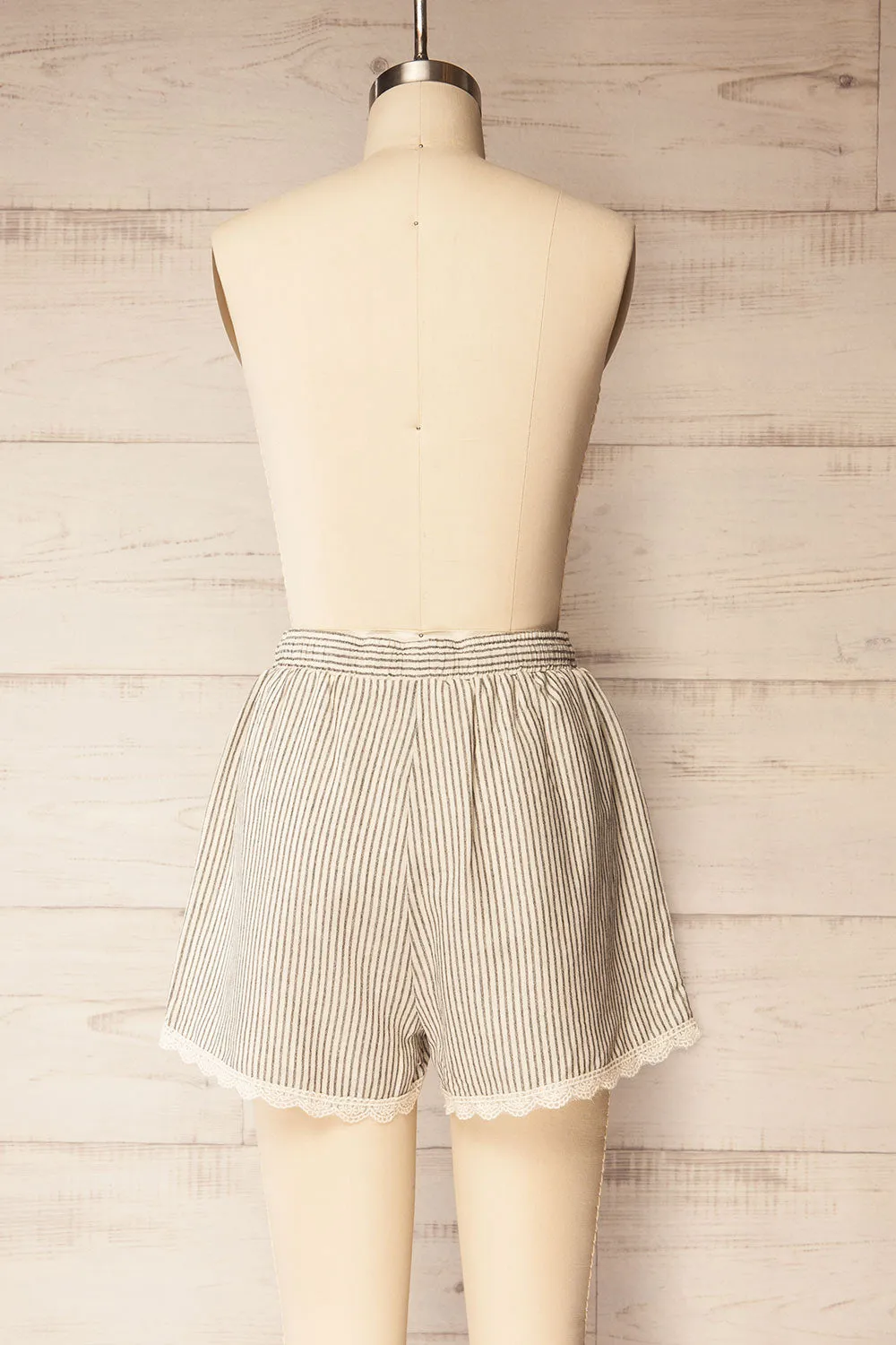 Desio Navy | Striped Pajama Shorts with Pockets sold by Boutique 1861 product image thumbnail 5