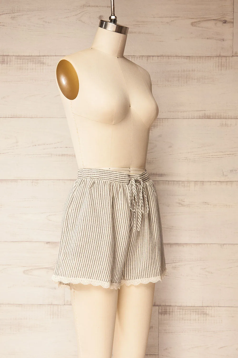 Desio Navy | Striped Pajama Shorts with Pockets sold by Boutique 1861 product image thumbnail 3