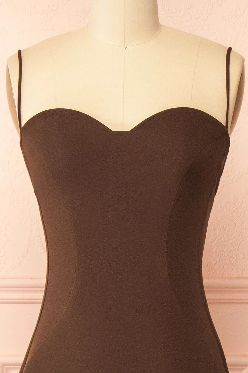 Amellia Brown | A-Line Maxi Dress with Front Slit by Arti Gogna sold by Boutique 1861 product image thumbnail 4