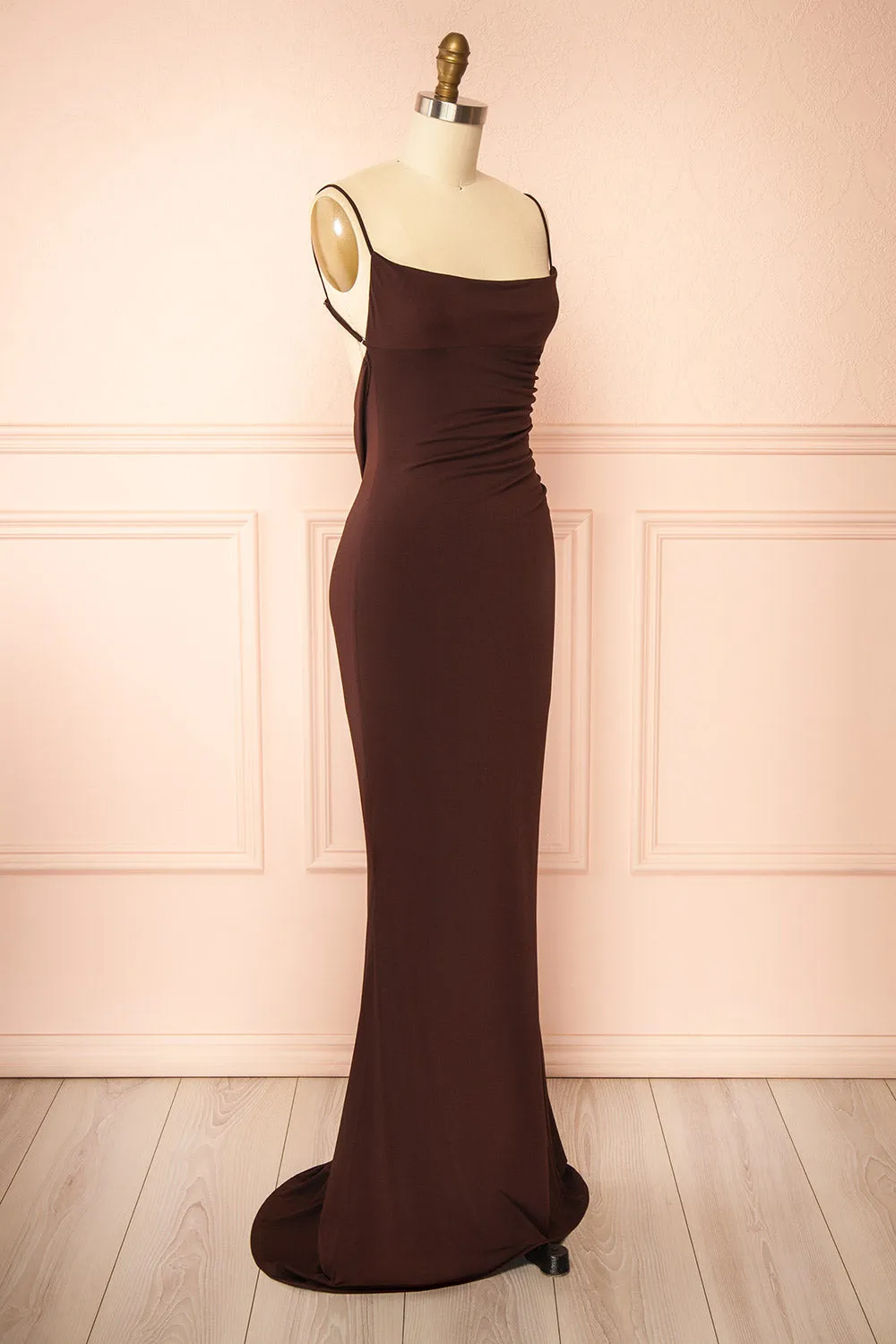 Nayla Brown | Mermaid Maxi Dress with Open Back sold by Boutique 1861 product image thumbnail 4