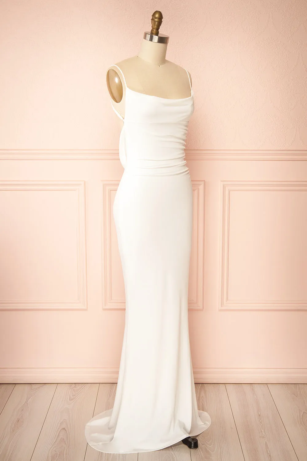 Naylee | White Mermaid Bridal Maxi Dress with Open Back sold by Boutique 1861 product image thumbnail 5