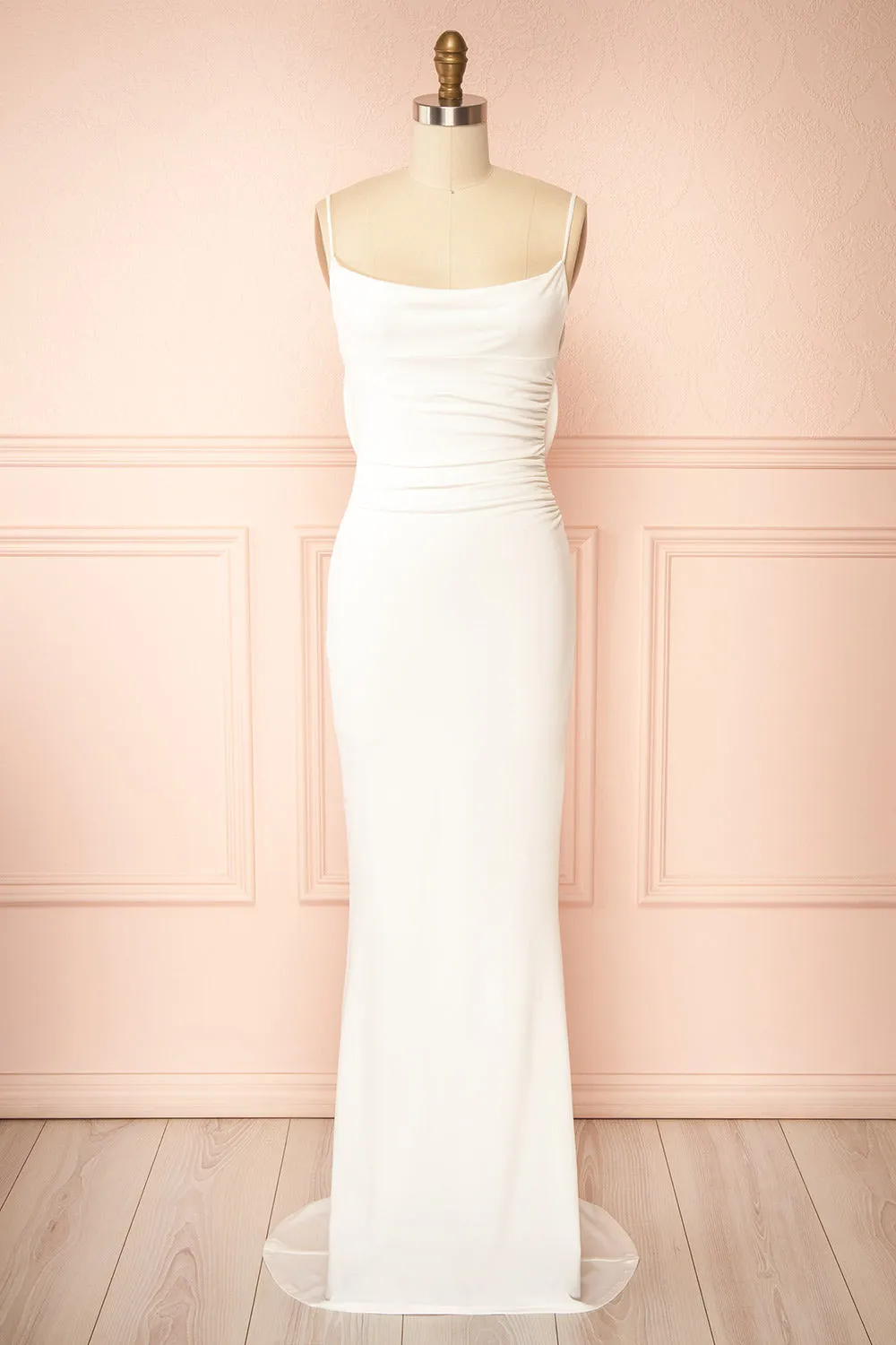 Naylee | White Mermaid Bridal Maxi Dress with Open Back sold by Boutique 1861