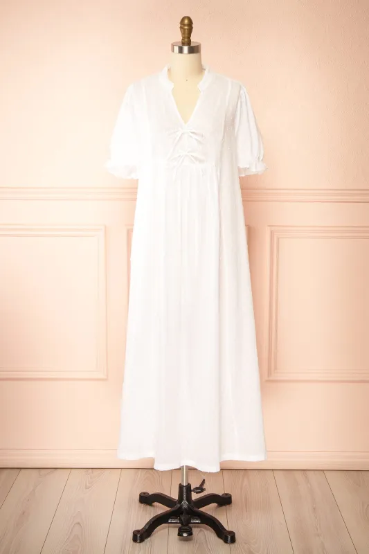 Calvina | White Nightgown with Pockets by April Cornell made by Boutique 1861