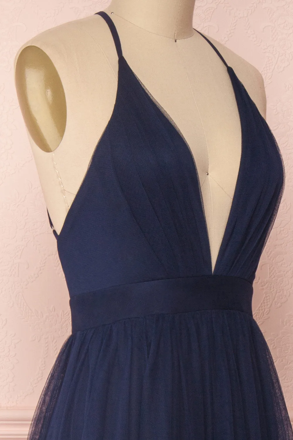 Aliki Midnight | Blue Mesh Gown sold by Boutique 1861 product image thumbnail 5