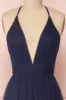 Aliki Midnight | Blue Mesh Gown sold by Boutique 1861