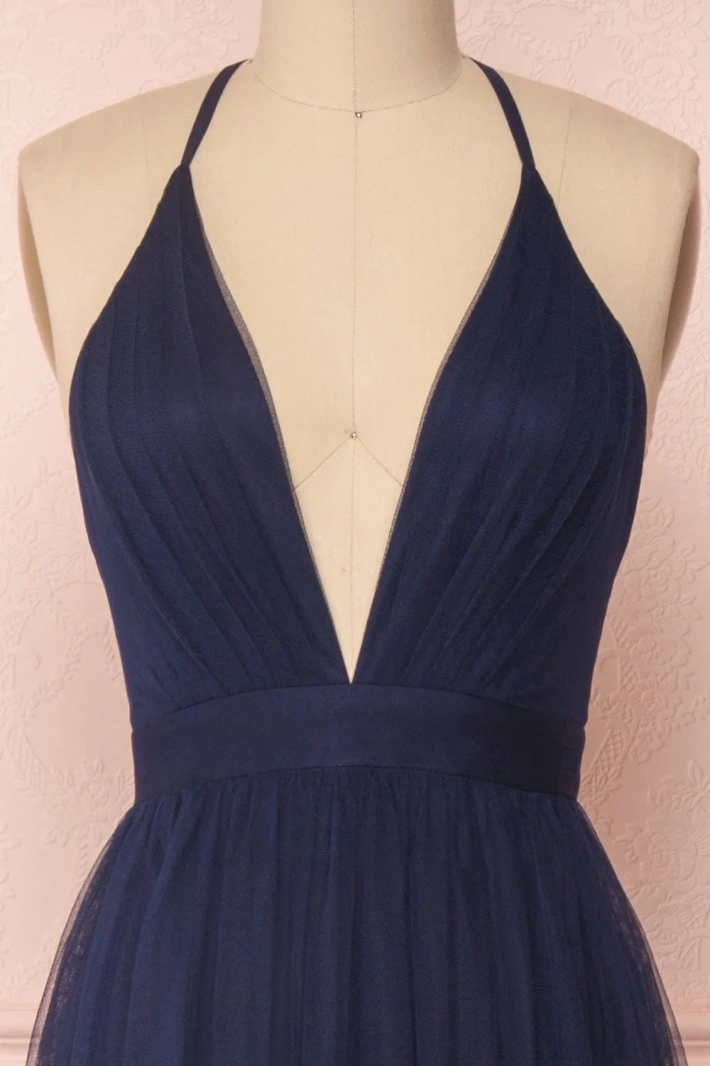 Aliki Midnight | Blue Mesh Gown sold by Boutique 1861 product image thumbnail 3