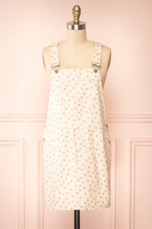 Kida | Short Floral Overall Dress sold by Boutique 1861