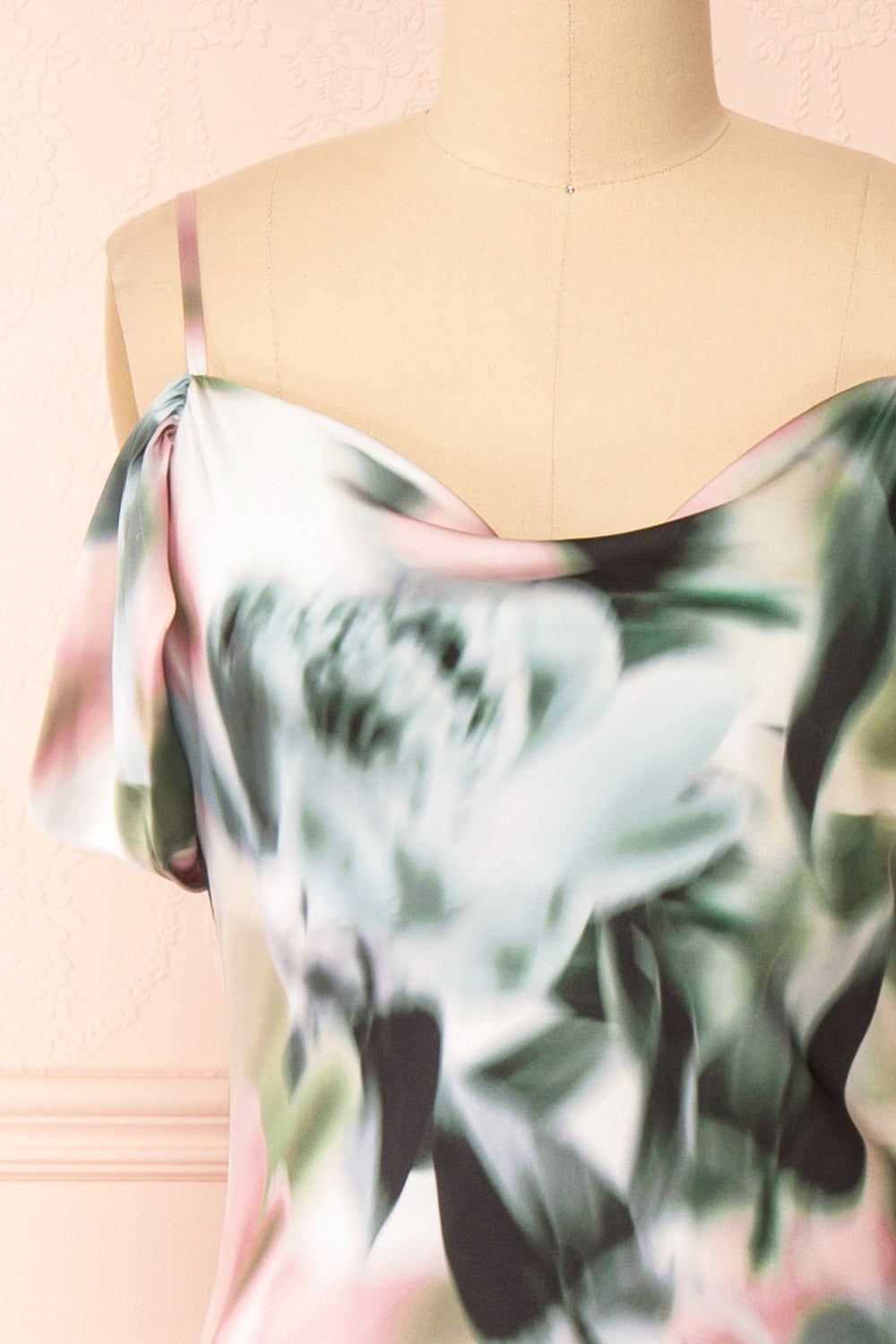 Nefera | Colorful Blurry Floral Satin Dress sold by Boutique 1861 product image thumbnail 2