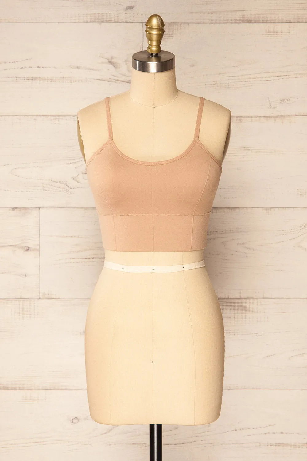 Dezra Beige | Textured Bralette sold by Boutique 1861