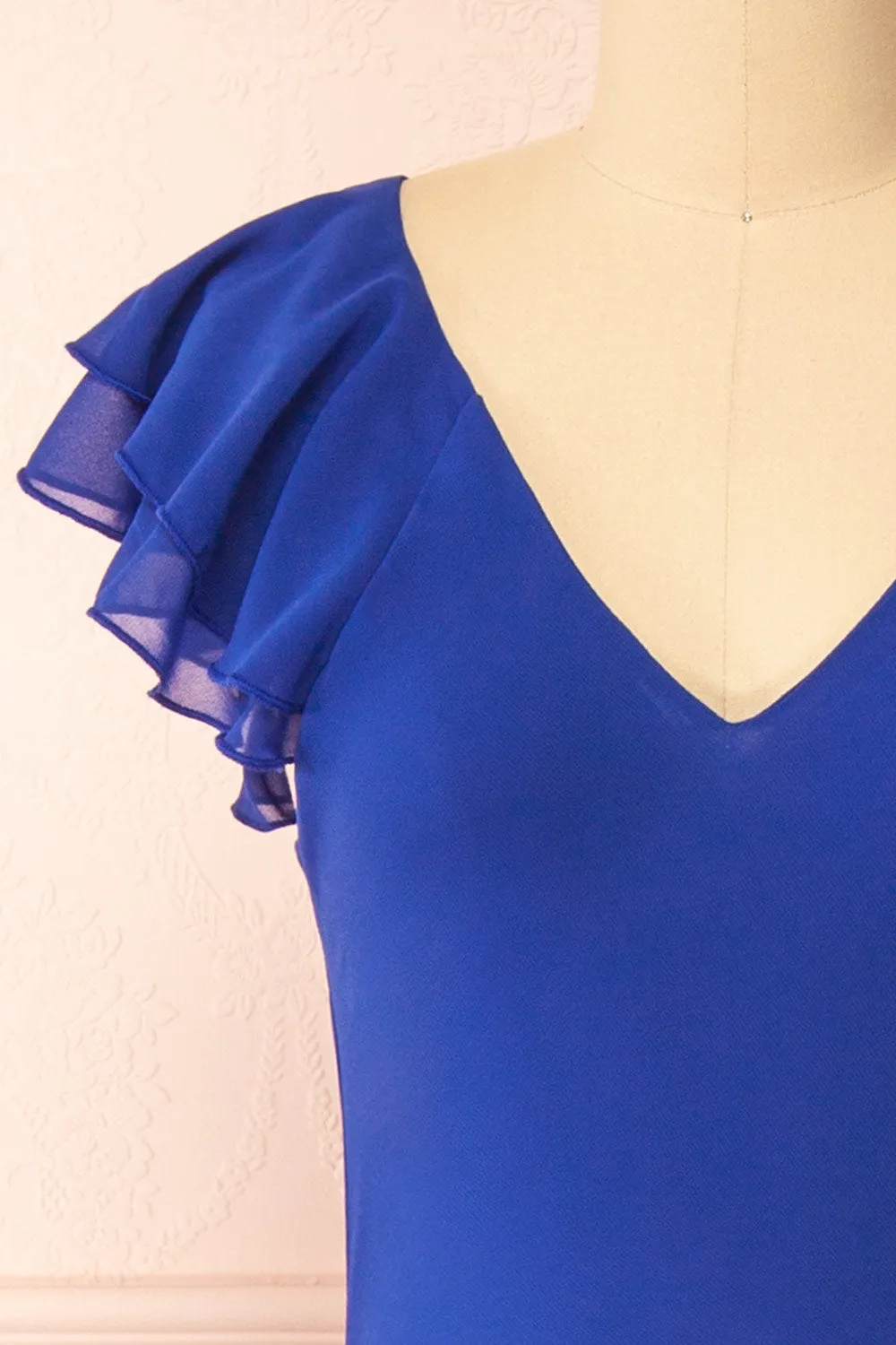 Fieria | Blue Maxi Dress w/ Ruffled Sleeves sold by Boutique 1861 product image thumbnail 2