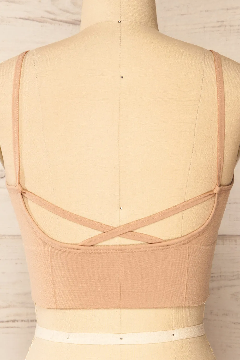 Dezra Beige | Textured Bralette sold by Boutique 1861 product image thumbnail 3