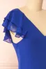 Fieria | Blue Maxi Dress w/ Ruffled Sleeves sold by Boutique 1861