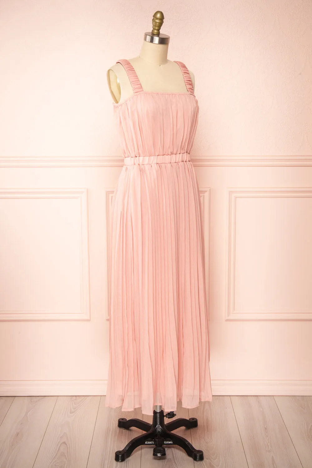 Inari Pink | Pleated Midi Dress sold by Boutique 1861 product image thumbnail 4