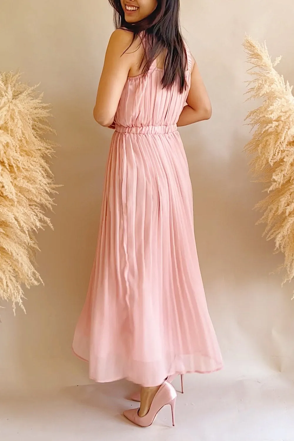 Inari Pink | Pleated Midi Dress sold by Boutique 1861 product image thumbnail 2