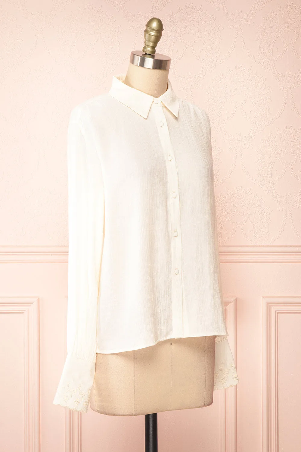 Annabelle | Button-Up Blouse w/ Embroidery sold by Boutique 1861 product image thumbnail 3
