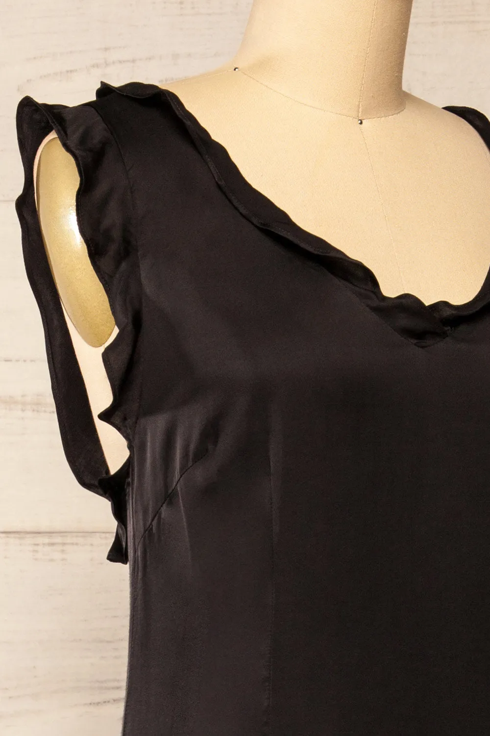 Drumburgh | Midi Black Dress w/ Ruffles sold by Boutique 1861 product image thumbnail 4