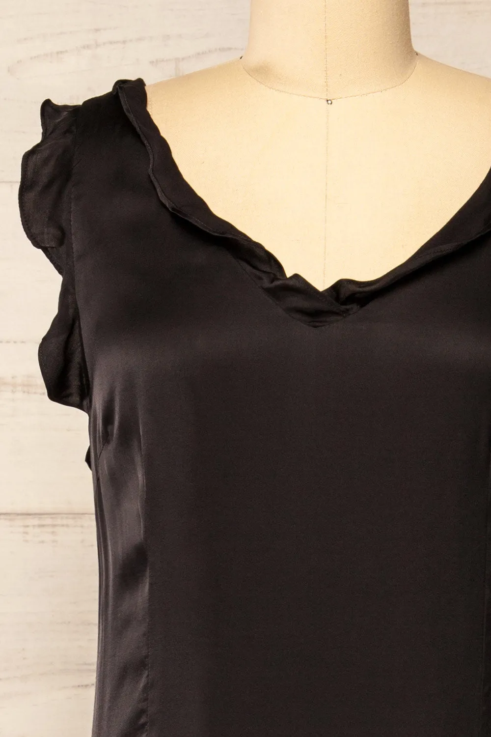 Drumburgh | Midi Black Dress w/ Ruffles sold by Boutique 1861 product image thumbnail 2