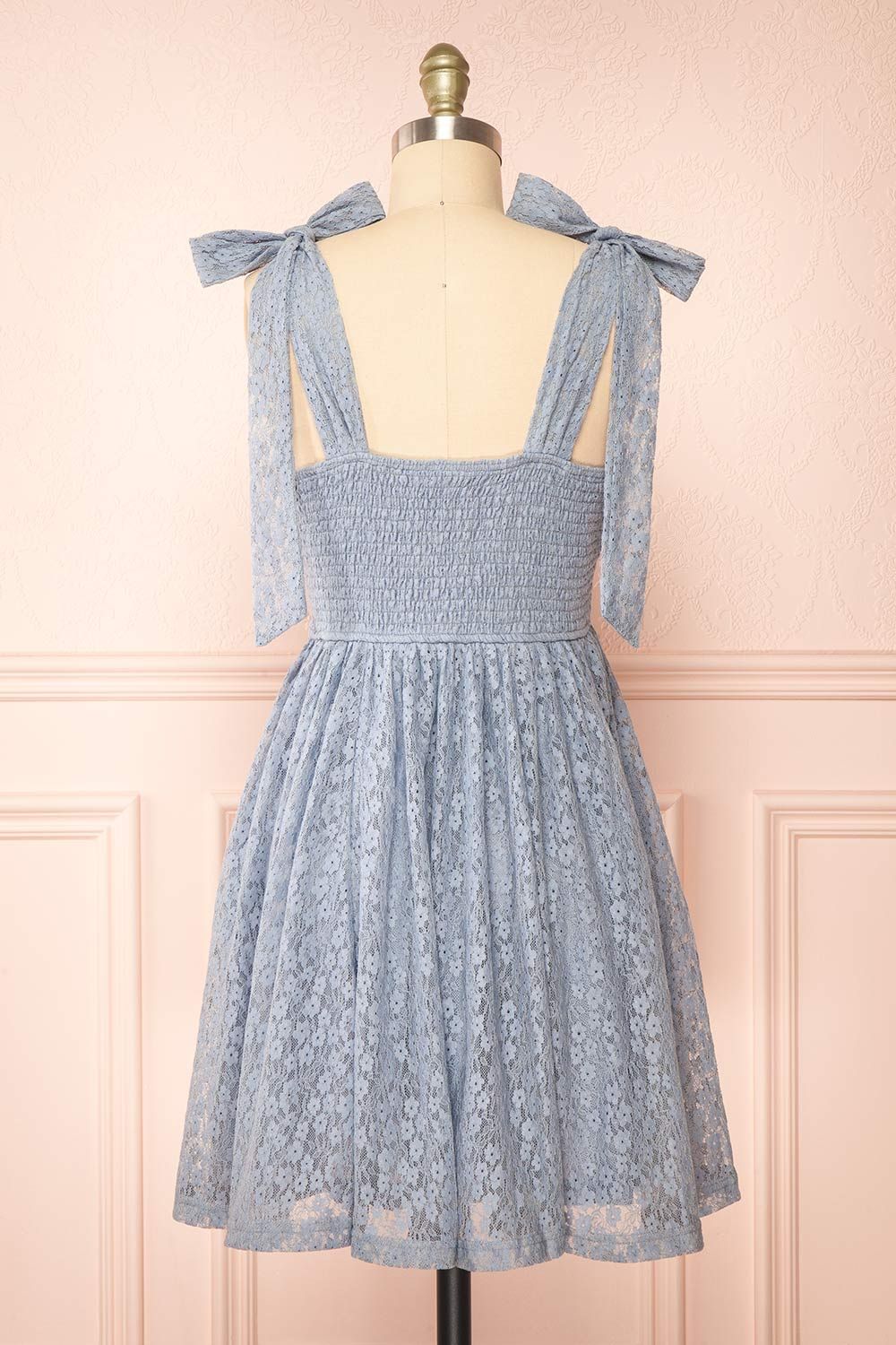 Pippa | Short Light Blue Lace Dress sold by Boutique 1861 product image thumbnail 5