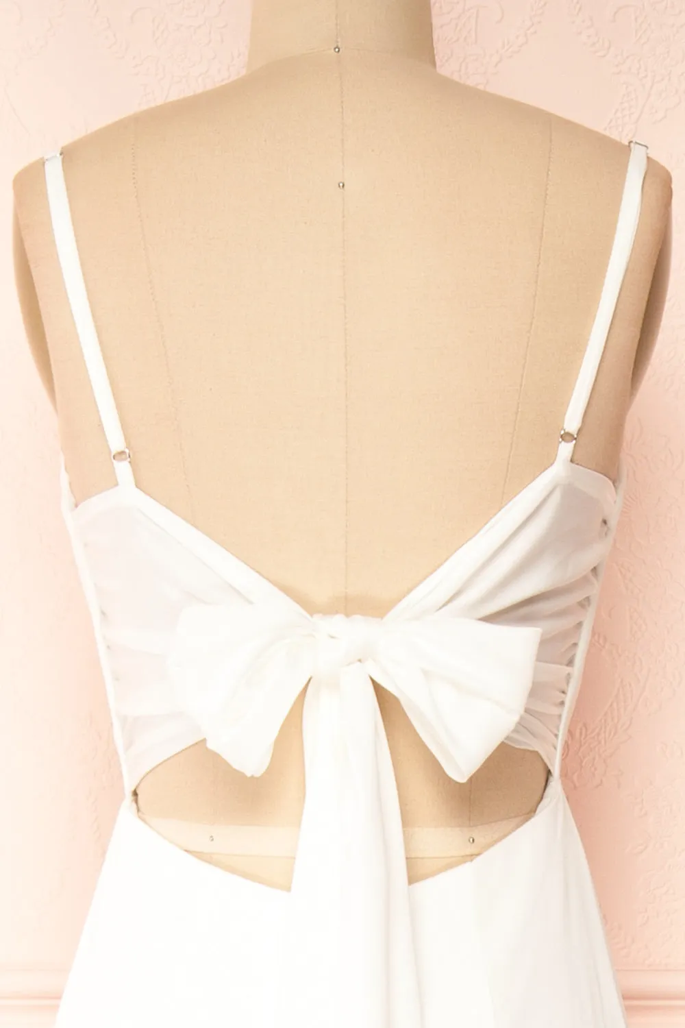 Elarielle | Tie-Back White Cowl Neck Wedding Gown sold by Boutique 1861 product image thumbnail 5
