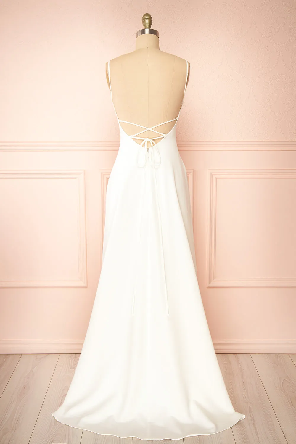 Izabella Ivory | A-line Maxi Dress with Open Back sold by Boutique 1861 product image thumbnail 4